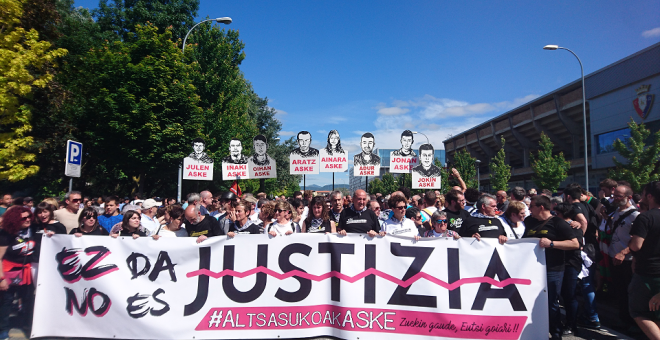 El portavoz de la plataforma Altsasukoak Aske: "Esperamos del nuevo Gobierno que haga valer la palabra justicia"