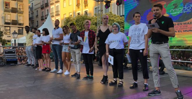 El pregón del Orgullo en Madrid clama contra la LGTBIfobia, alaba a los primeros activistas y apuesta por "continuar la lucha"