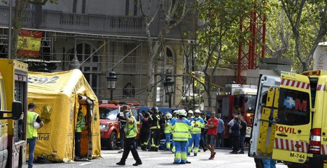 Al menos un muerto y once heridos en un derrumbe en las obras del hotel Ritz de Madrid
