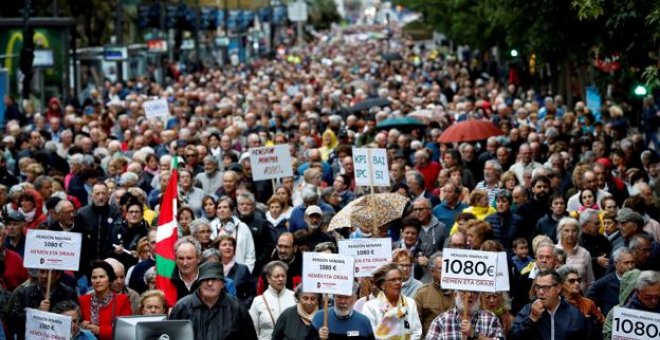 Los pensionistas piden en San Sebastián mantener la "indignación y comprometerse"