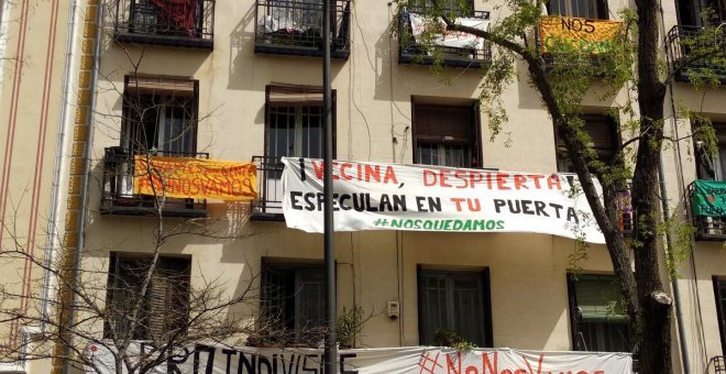 Paralizado sin fecha el desahucio de dos mujeres, una embarazada, del bloque en lucha de la calle Argumosa de Madrid