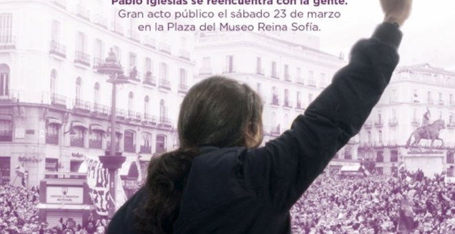 Pablo Iglesias considera un "error" el cartel que anuncia su regreso el 23 de marzo: "No me siento identificado"