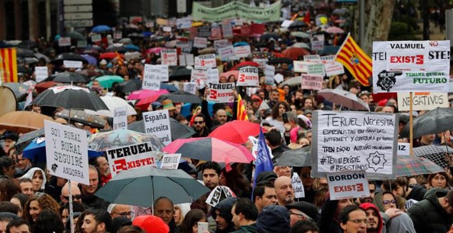 La España 'vaciada' llena Madrid para reclamar medidas contra la despoblación