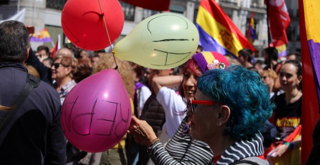 Una marcha reivindica la república en Madrid contra una monarquía "corrupta"