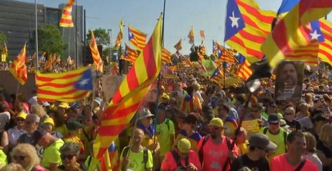 L'independentisme protesta a Estrasburg per reclamar que Puigdemont, Comín i Junqueras puguin ser eurodiputats