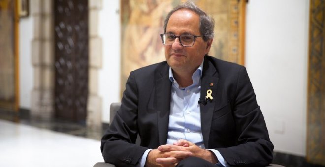 Quim Torra: "Ens volen inhabilitar per raons ideològiques, però el nostre compromís amb la llibertat i la democràcia no desapareixerà"