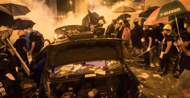 23 heridos y 11 detenidos en Hong Kong durante una protesta no autorizada