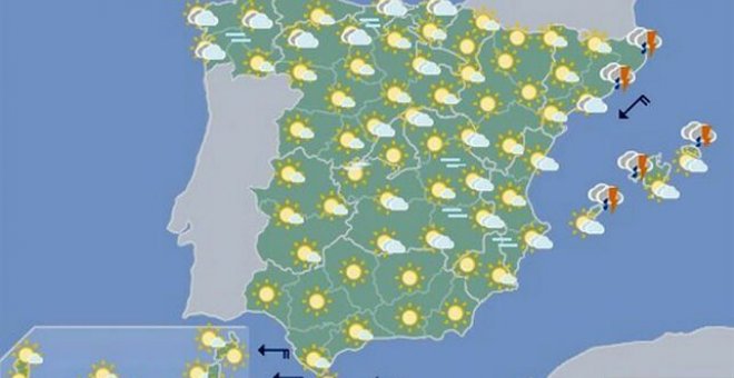 El temporal se establece en el noreste peninsular y Baleares