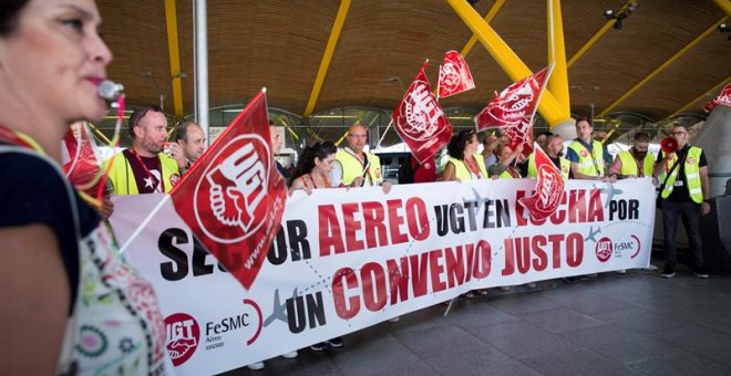 UGT desconvoca la huelga en toda España del personal de tierra de Iberia