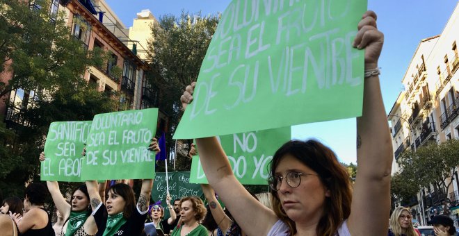 Las feministas de Madrid luchan por todas las mujeres del mundo sin derecho al aborto
