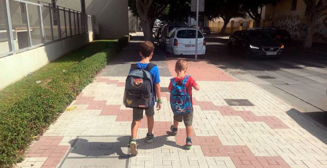 Cómo influye el peso de la mochila de un niño en su forma de caminar