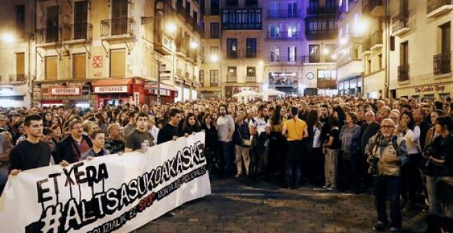 Cientos de personas rechazan en Pamplona la sentencia sobre el caso Alsasua