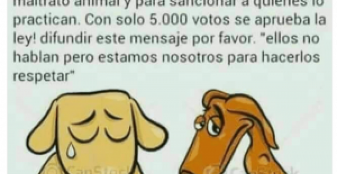 Cartillas para votar en contra del maltrato animal