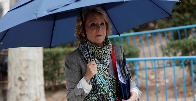 Esperanza Aguirre, ante el juez: "Jamás vi dinero en efectivo en el PP de Madrid"
