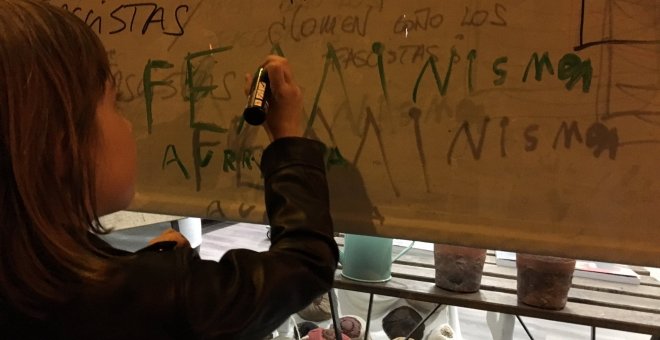 Bilbao responde con grafitis antifascistas a los intentos de amedrentar a activistas y feministas