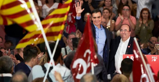 Sánchez equipara el independentismo con la ultraderecha y pide el voto para "romper el muro de bloqueo"