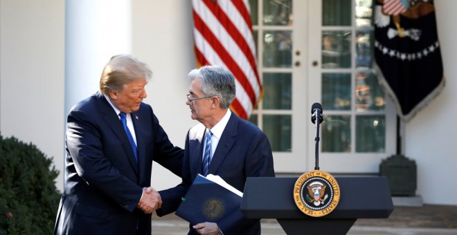 El jefe de la Fed reafirma su independencia en una reunión "cordial" con Trump en la Casa Blanca