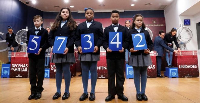 El número 57.342, primer premio del Niño, muy repartido por todo el país