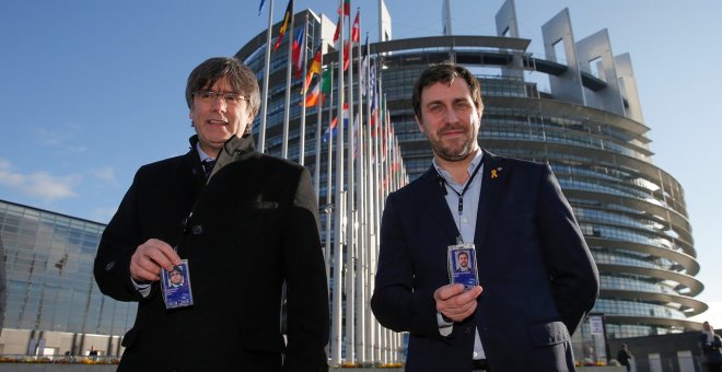 Puigdemont y Comín retiran su petición de entrada en el grupo de los Verdes del Parlamento Europeo
