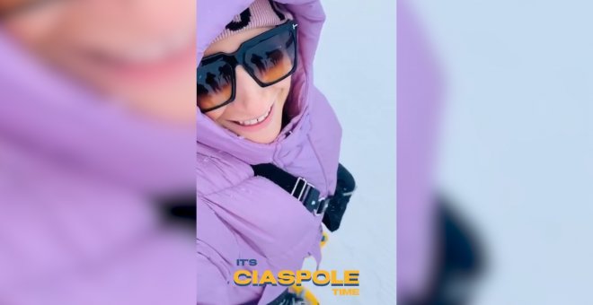 Laura Pausini pasa un fin de semana en familia en la nieve