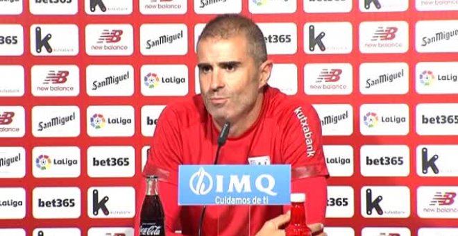Garitano: "No estamos en la situación de Madrid, Atleti y Barça de tener que ganar constantemente"