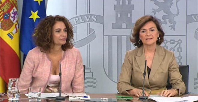 Calvo y Montero en rueda de prensa