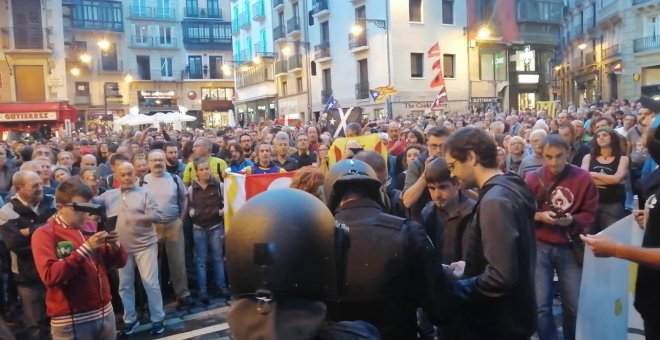 Concentración en Pamplona para rechazar la sentencia del 'procés'