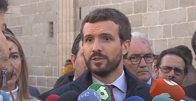 Casado exige a Sánchez "romper hoy" con ERC y JxCat