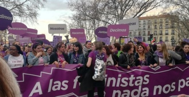 "Mes de revuelta" feminista: camino del 8 de marzo en Madrid