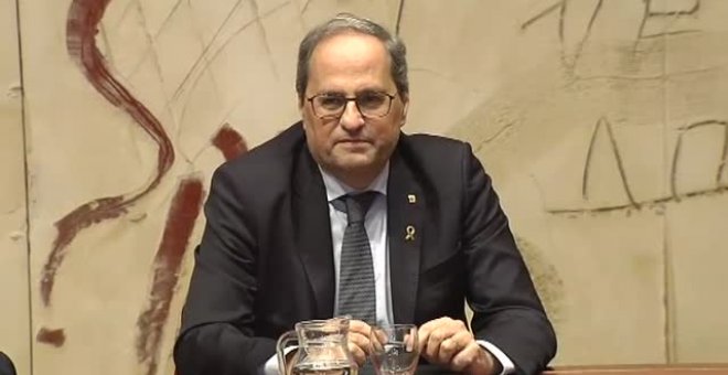 Torra traslada la presión sobre su inhabilitación al Parlament catalán