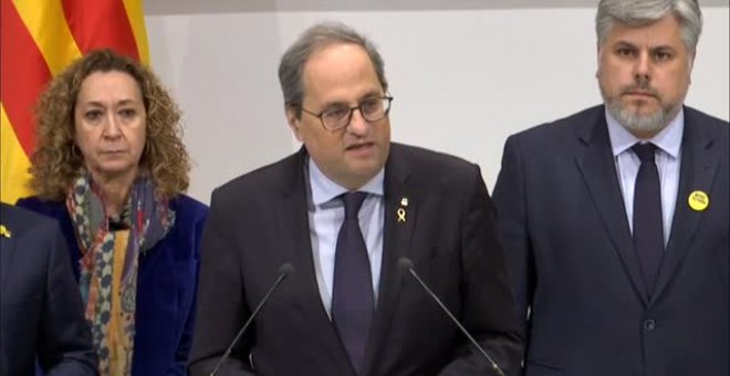 Torra: "El Parlament de Cataluña es el único que puede decidir quién es el presidente de la Generalitat"