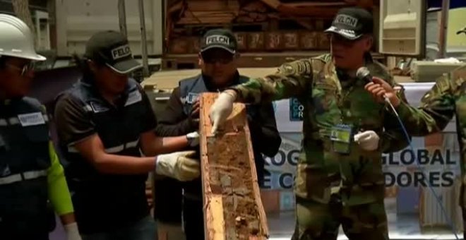 Cae una banda en Bolivia que escondía cocaína en tocones de madera