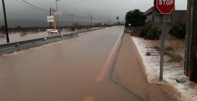 La borrasca 'Gloria' provoca el desbordamiento de ríos en Valencia