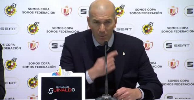 Zidane, satisfecho por la clasificación del Real Madrid en Salamanca