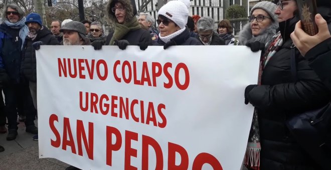 Concentración por colapso de Urgencias en Logroño