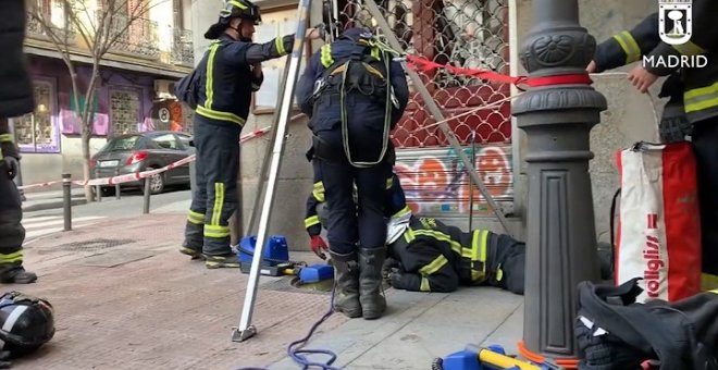 Rescate de un trabajador atrapado en una galería subterránea