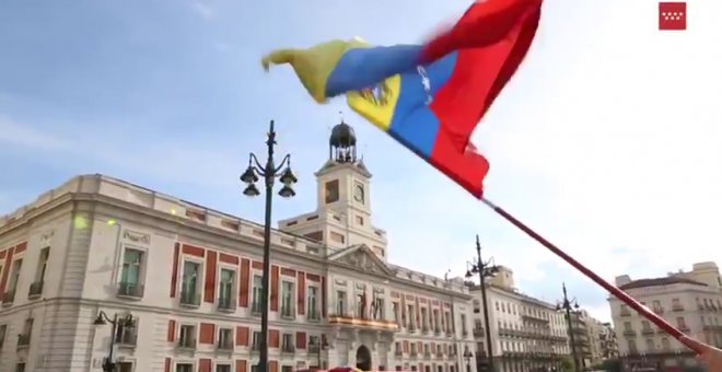 Bienvenida de la Comunidad de Madrid a Juan Guaidó