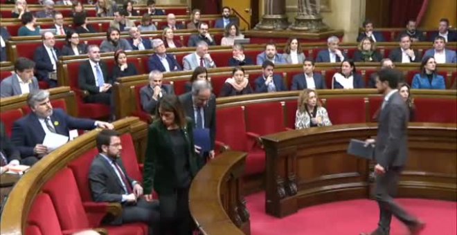 Torra pide al Parlament que le restituya como diputado: "Si no es así, pondrán en riesgo la continuidad de las instituciones"