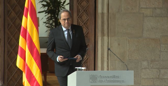 Quim Torra en el Palau de la Generalitat