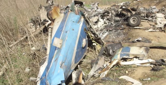 Sobrecogedor vídeo de los restos del helicóptero de Kobe Bryant