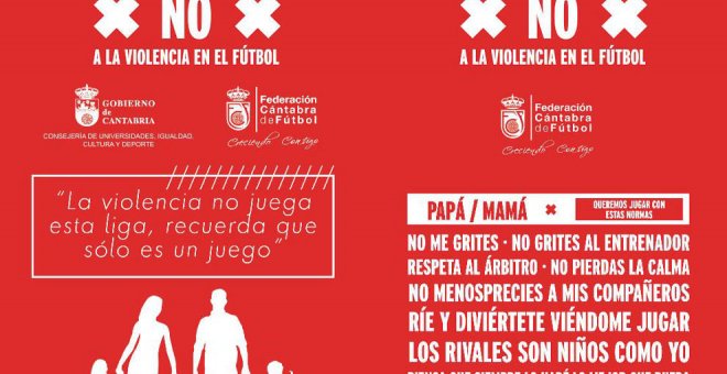 Cantabria pone en marcha una campaña contra la violencia en el fútbol que introducirá una tarjeta blanca en los partidos