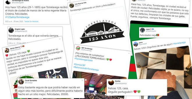 Las redes se vuelcan con la celebración de los 125 años de Torrelavega como ciudad