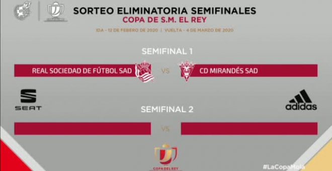 Real Sociedad-Mirandés y Athletic-Granada son las semifinales de la Copa