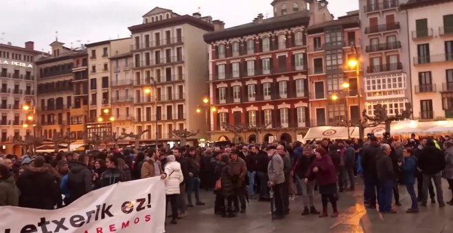 Manifestación en Pamplona en contra de las casas de apuestas