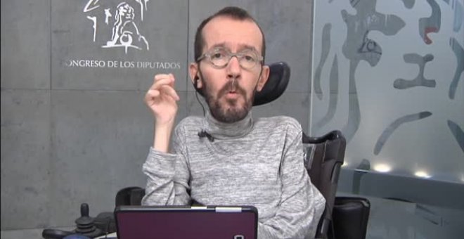 Pablo Echenique: "He pasado vergüenza por ver como a la derecha solo le preocupa el tema de Venezuela"