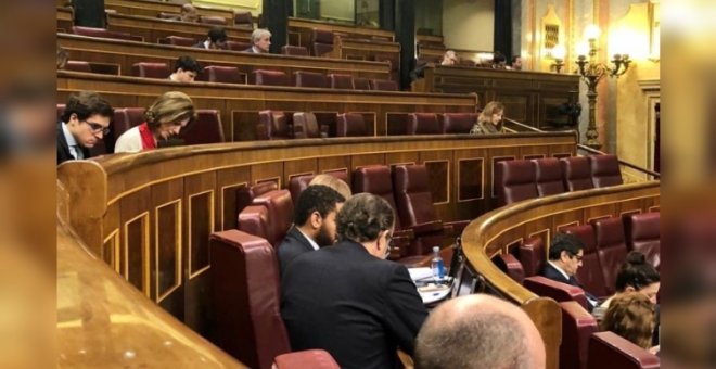 El tuit de Rufián sobre las bancadas vacías en el Congreso durante el debate acerca del sector agrario: "Patriotas"