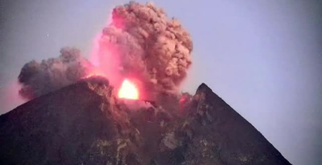La erupción de un volcán en directo
