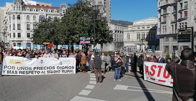 Sindicatos agrarios se movilizan en Oviedo