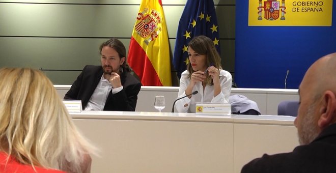 Reunión de Iglesias y Díaz con sindicatos de Andalucía y Extremadura