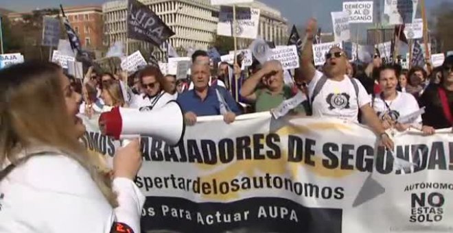 Autónomos de toda España se hacen oír en Madrid